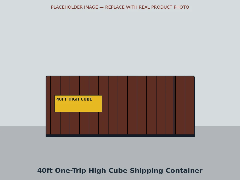 40ft One-Trip High Cube Shipping Container